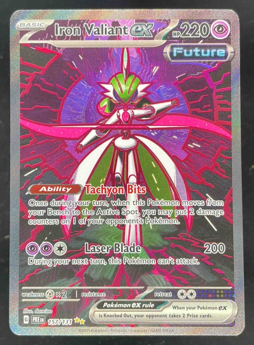 2025 Pokemon Prismatic Evolutions #157/131 Iron Valiant ex