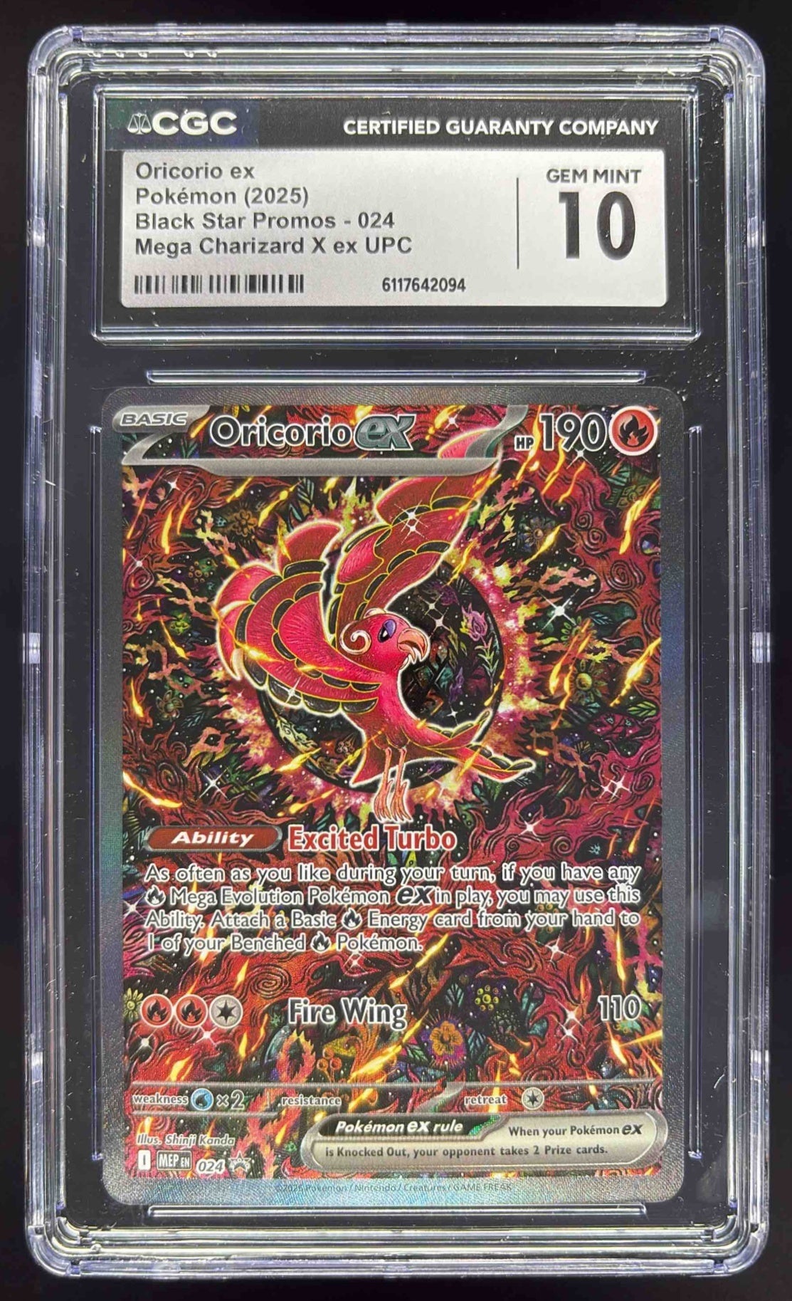 2025 Pokemon MEP Black Star Promos Promos #024 Oricorio ex CGC 10