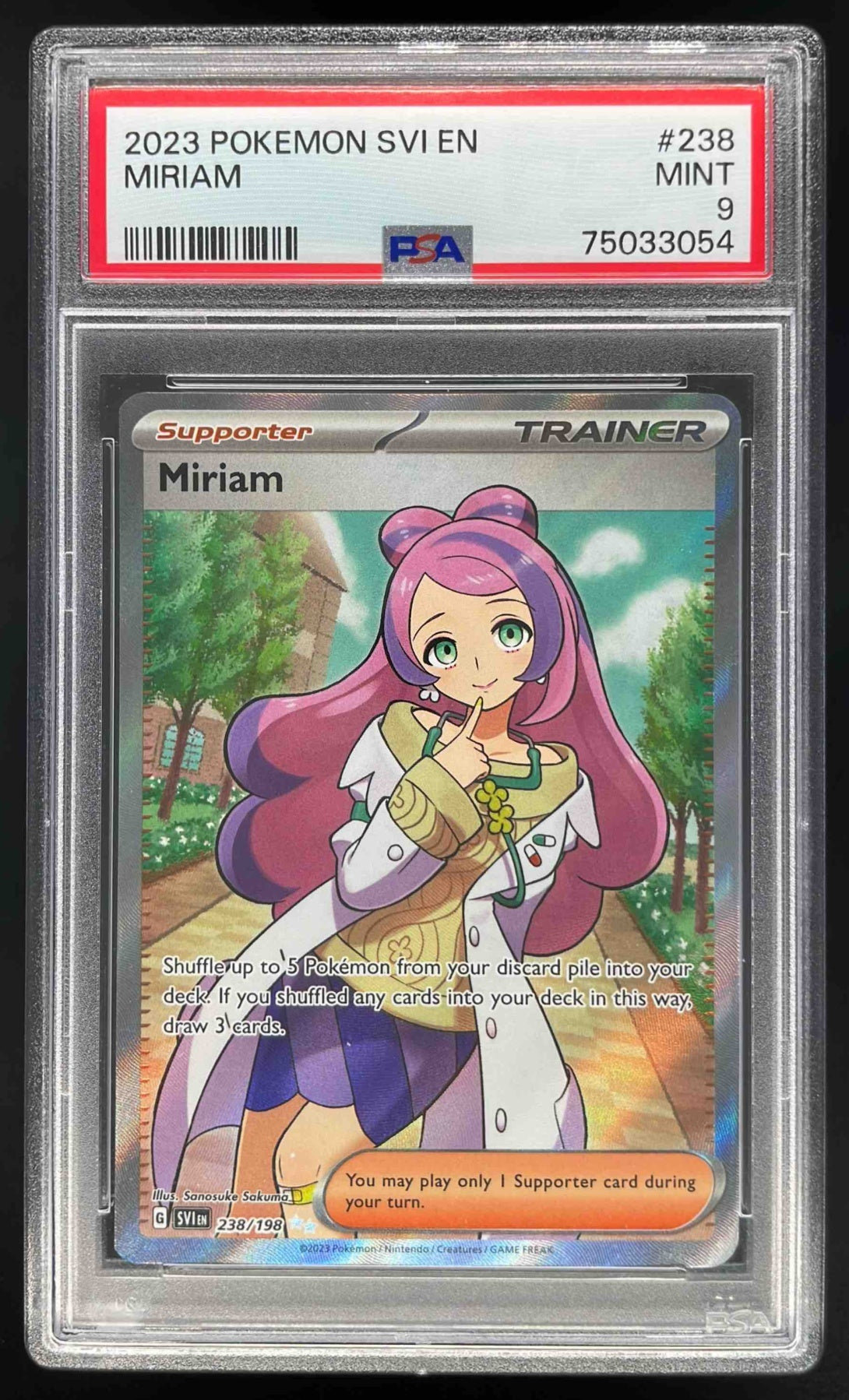 2023 Pokemon Scarlet & Violet #238/198 Miriam PSA 9