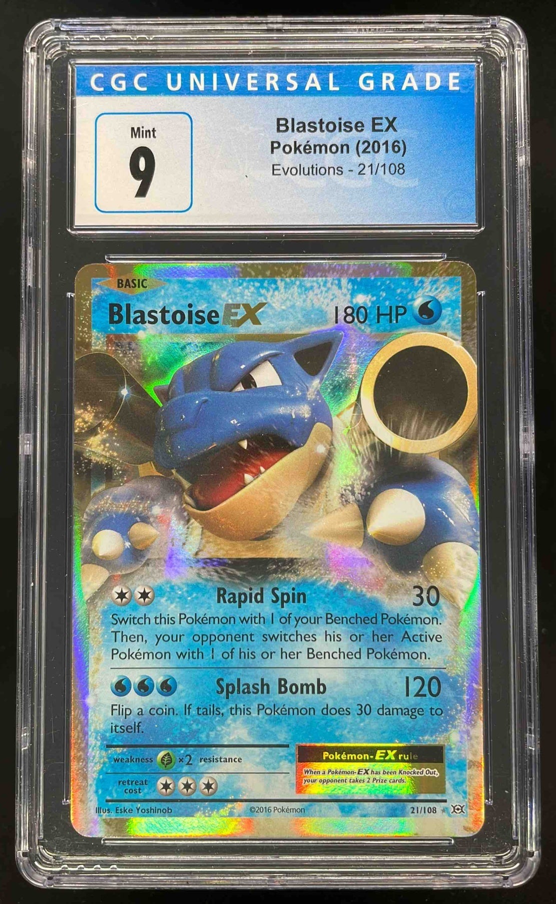 2016 Pokemon XY Evolutions #21/108 Blastoise Holo CGC 9
