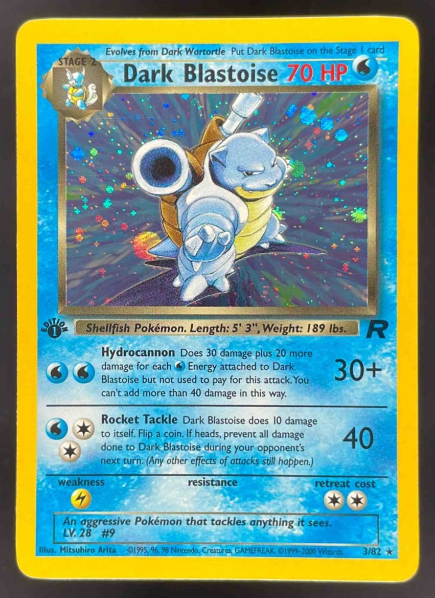 2000 Pokemon Team Rocket First Edition #3/82 Dark Blastoise Holo