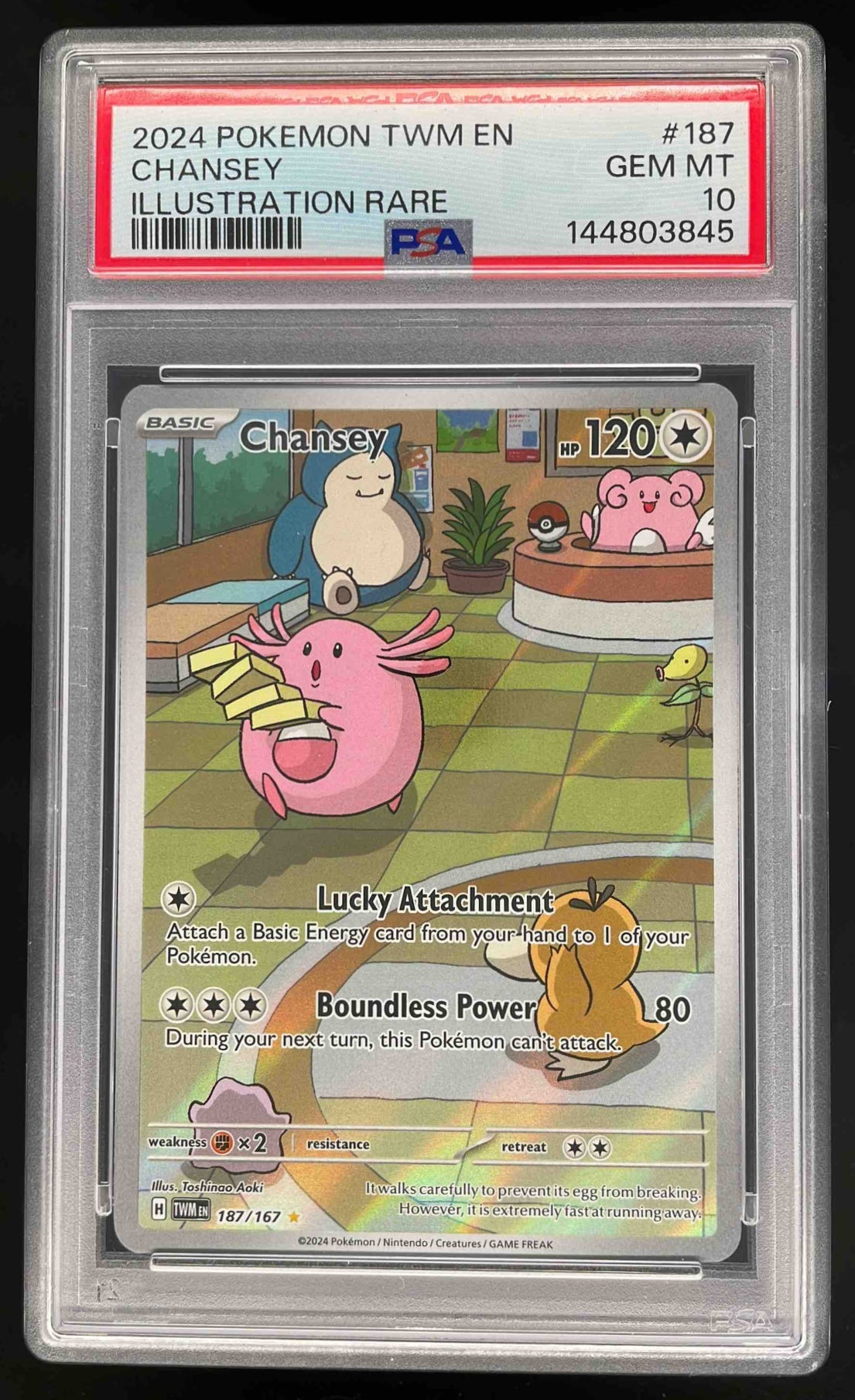 2024 Pokemon Twilight Masquerade #187/167 Chansey PSA 10