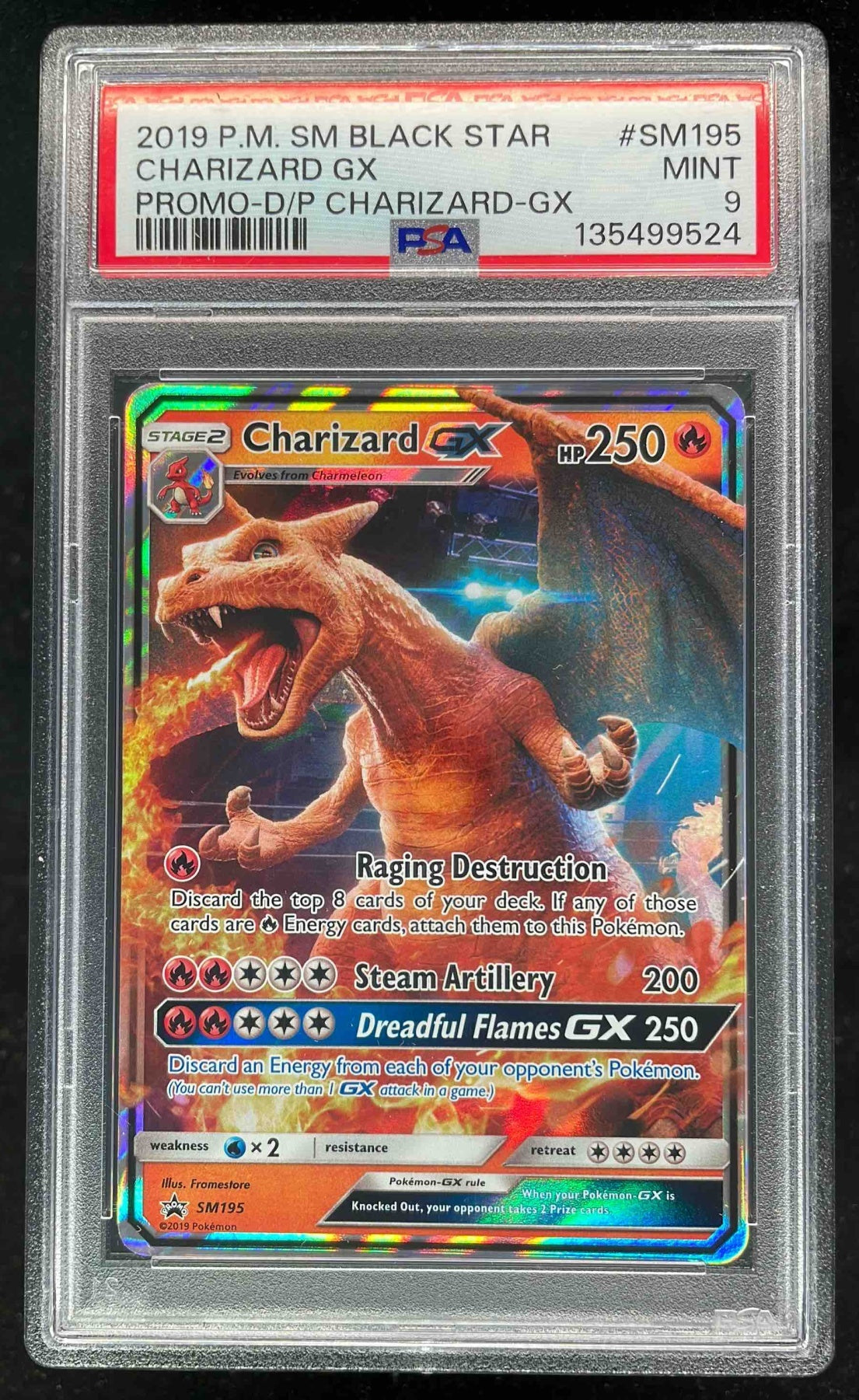 2019 Pokemon SM Black Star Promos #SM195 Charizard PSA 9