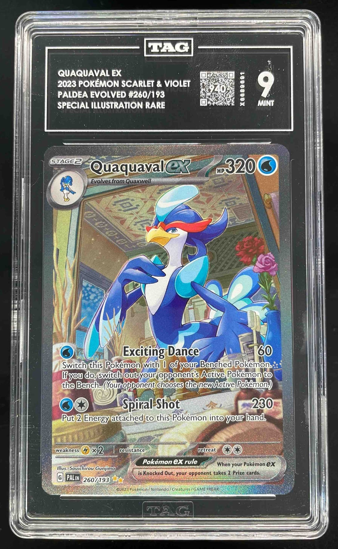 2023 Pokemon Scarlet & Violet Paldea Evolved #260/193 Quaquaval ex TAG 9