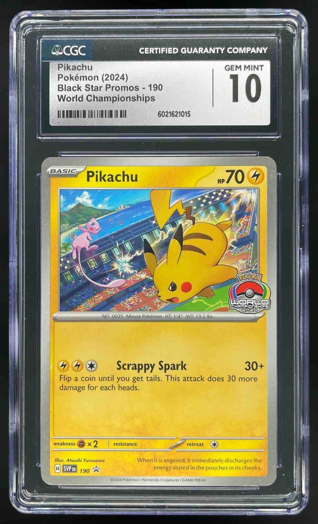 2024 Pokemon SV Black Star Promos - SVP EN Promos #190 Pikachu CGC 10