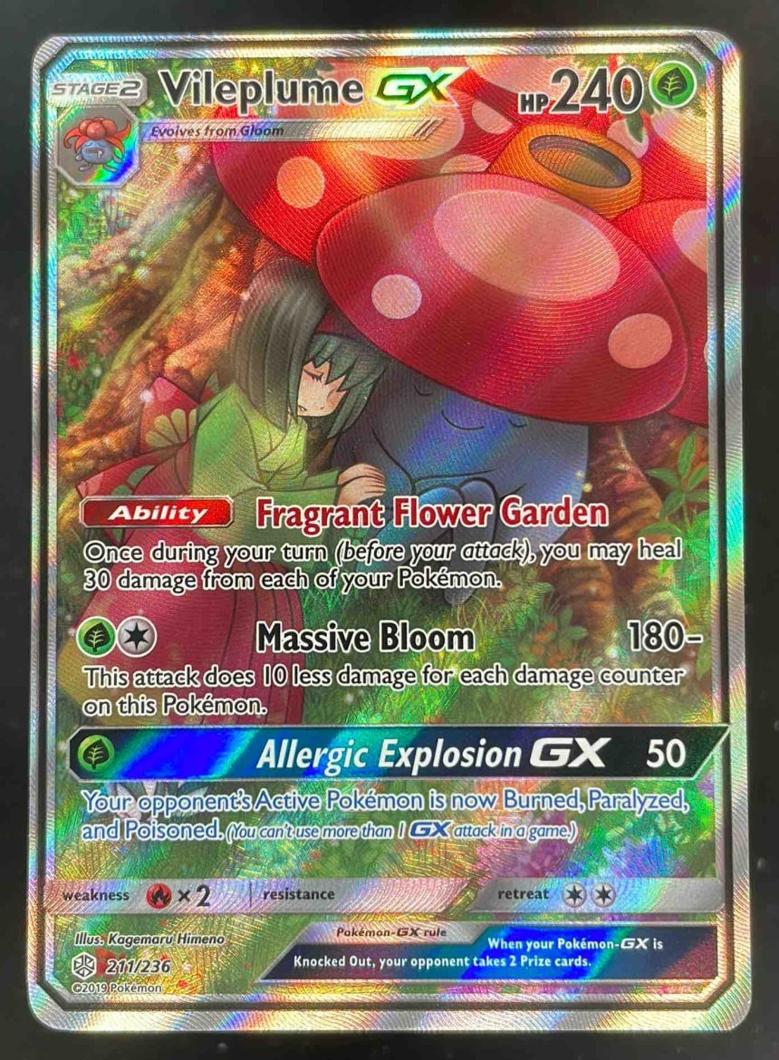 2019 Pokemon Sun & Moon Cosmic Eclipse #211/236 Vileplume
