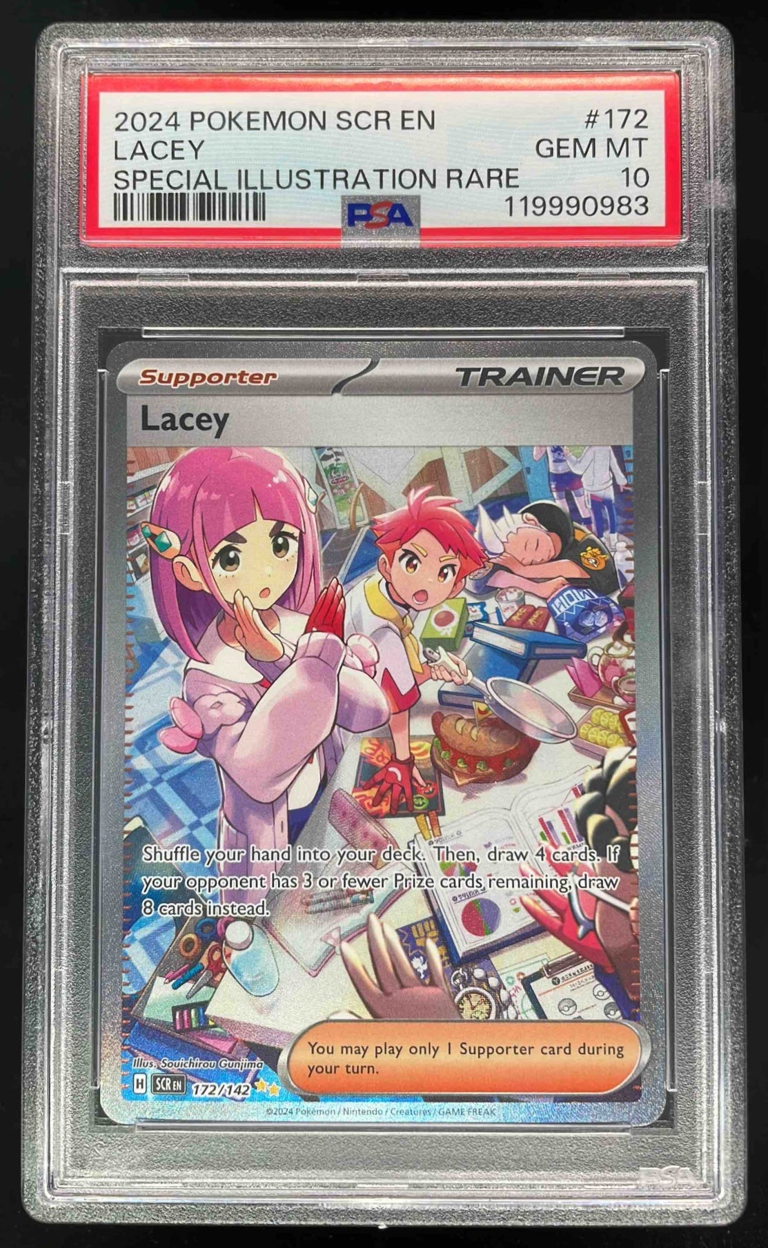 2024 Pokemon Stellar Crown #172/142 Lacey PSA 10