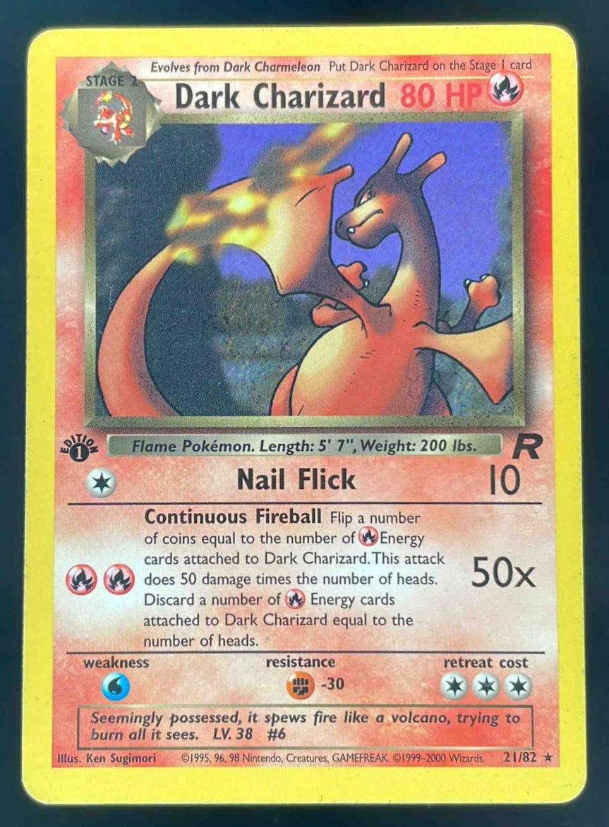2000 Pokemon Team Rocket First Edition #21/82 Dark Charizard