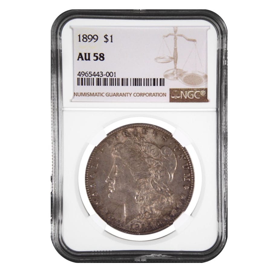 1899 Silver Morgan Dollar NGC AU 58