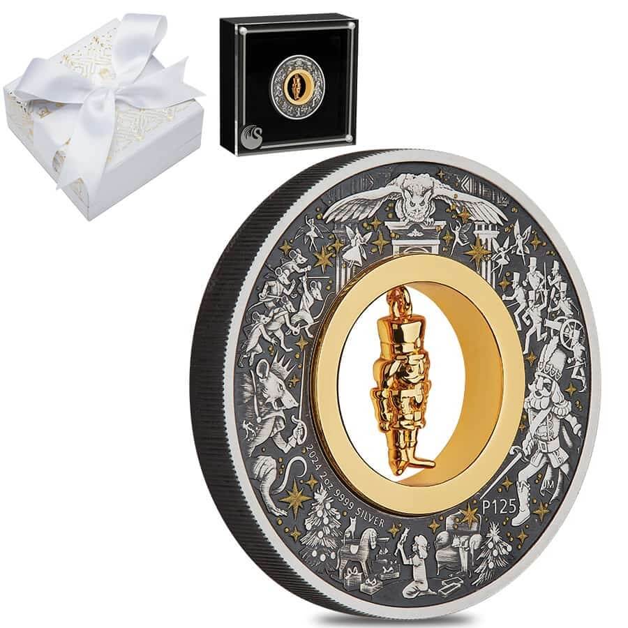 2024 2 oz Christmas Nutcracker Silver Coin Perth Mint