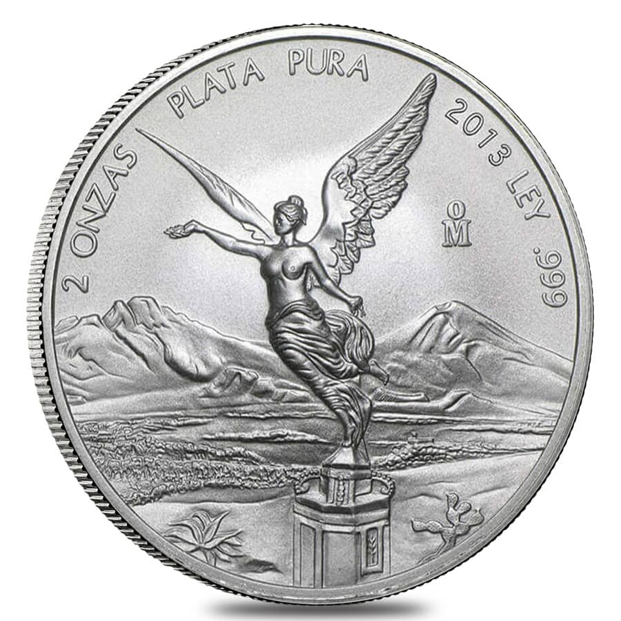 2013 2 oz Mexican Silver Libertad Coin BU