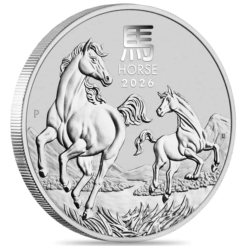 2026 2 oz Silver Lunar Horse BU Australian Perth Mint
