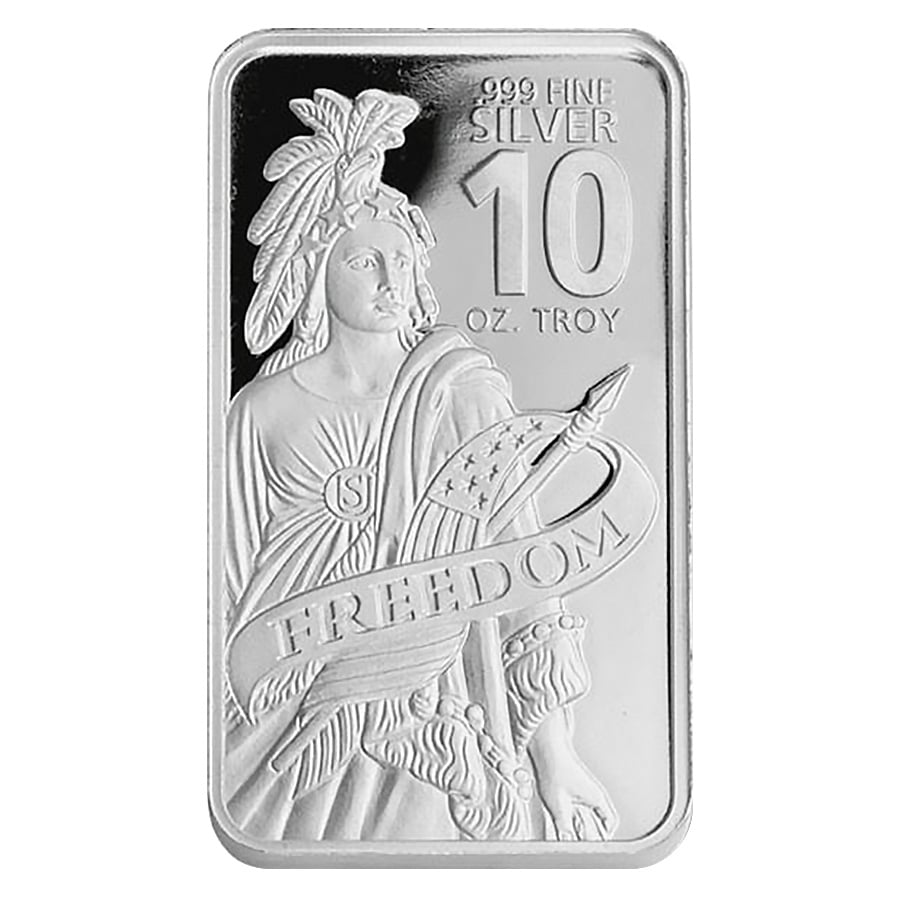 10 oz Freedom Silver Bar .999 Fine