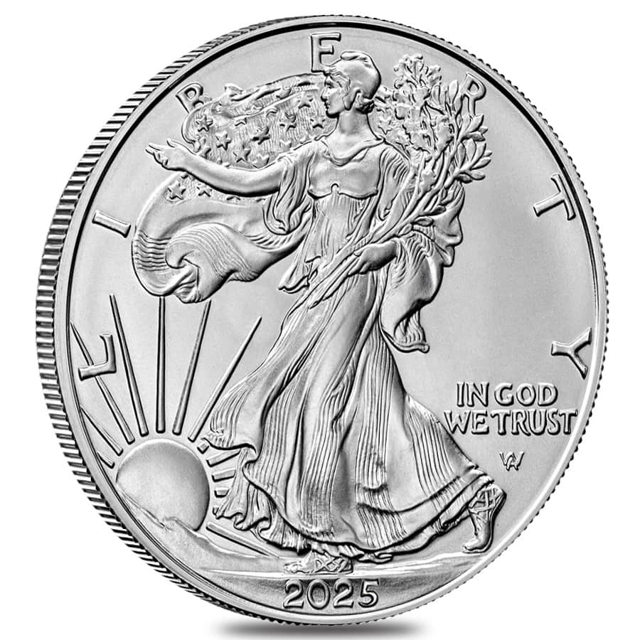 Silver at Spot - 2025 1 oz Silver American Eagle $1 Coin BU