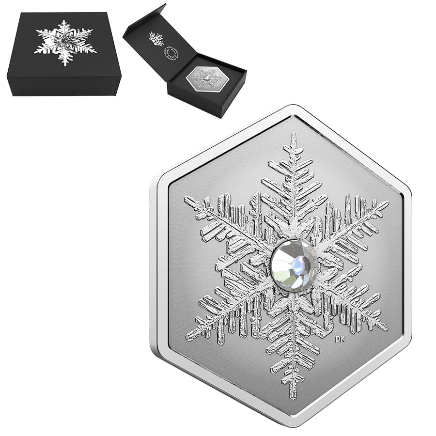 2023 Canada 1 oz Silver Snowflake Crystal Coin