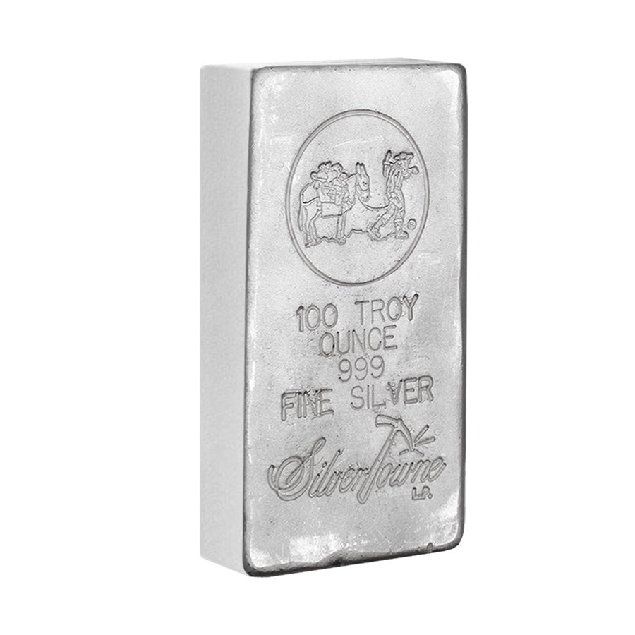 100 oz SilverTowne Prospector Silver Bar .999 Silver