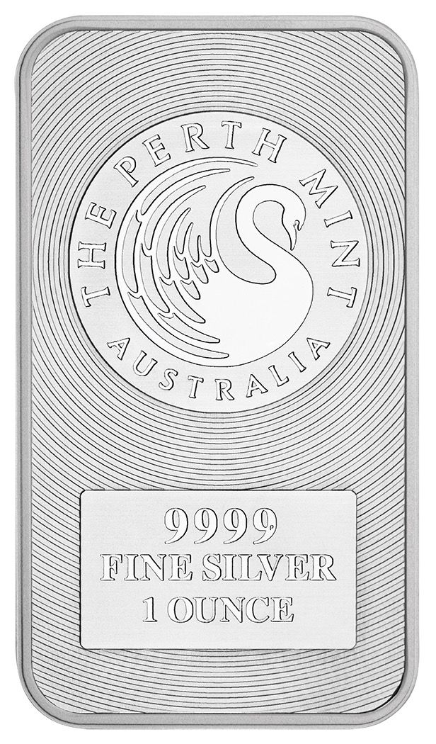 Perth Mint 1 Oz Silver Kangaroo Bar (New)