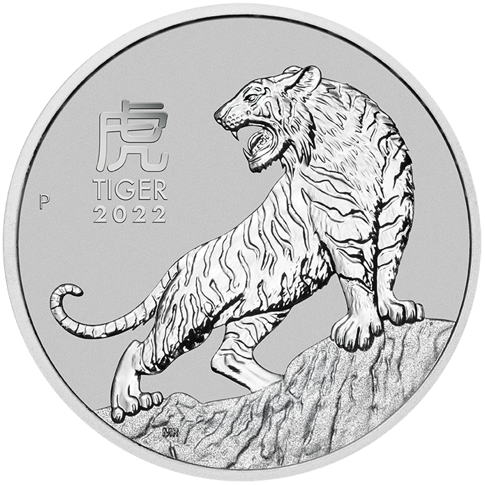 2022 Australia 1 Oz Platinum Lunar Tiger Coin (BU)