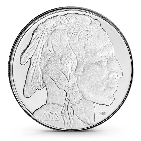 Highland Mint (HM) 1 Oz Buffalo Silver Round