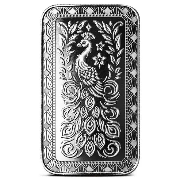 Scottsdale Mint | 1 Oz Marquee Peacock Silver Bar (New)