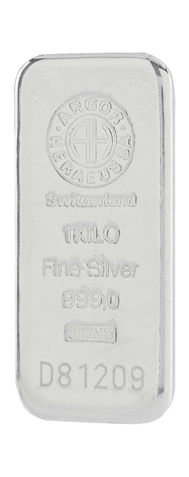 Argor-Heraeus 1 Kilo (32.15 oz) Silver Bar (New)