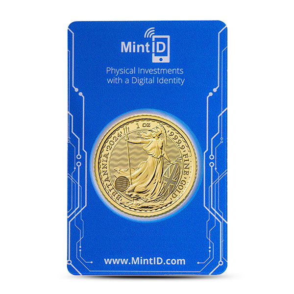 2024 Great Britain 1 Oz Gold Britannia Coin (MintID, AES-128 Encrypted)