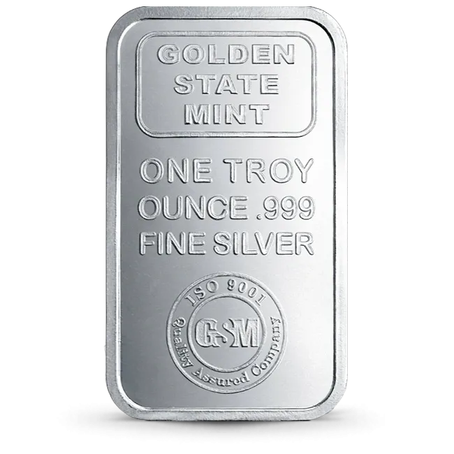 Golden State Mint 1 Oz Silver Logo Bar (New)