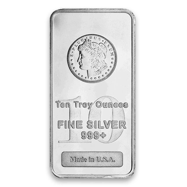 Highland Mint (HM) 10 Oz Morgan Design Silver Bar
