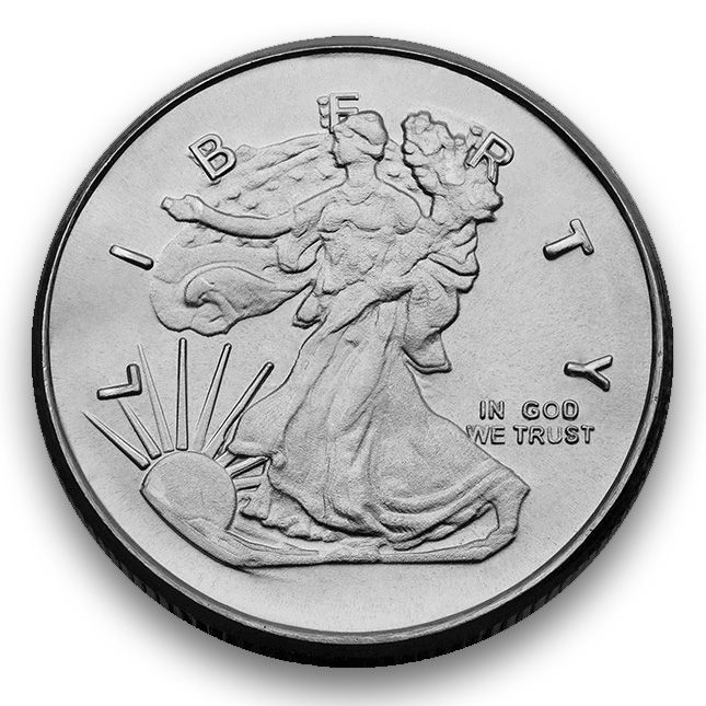 Highland Mint (HM) 1/4 Oz Walking Liberty Silver Round