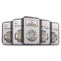 Morgan Dollar Silver 5-Coin Set NGC MS65 1878-1904