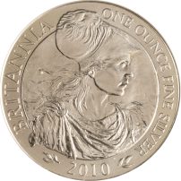 2010 British Britannia 1 oz Silver Coin