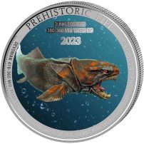 2023 Colorized Congo Dunkleosteus 1 oz Silver Coin BU