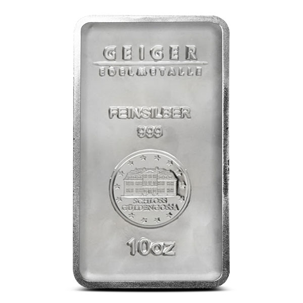 10 oz Geiger Security Line Silver Bar