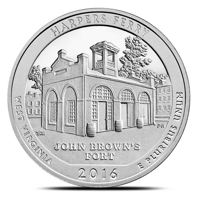 2016 ATB Harpers Ferry National Historical Park 5 oz Silver Coin
