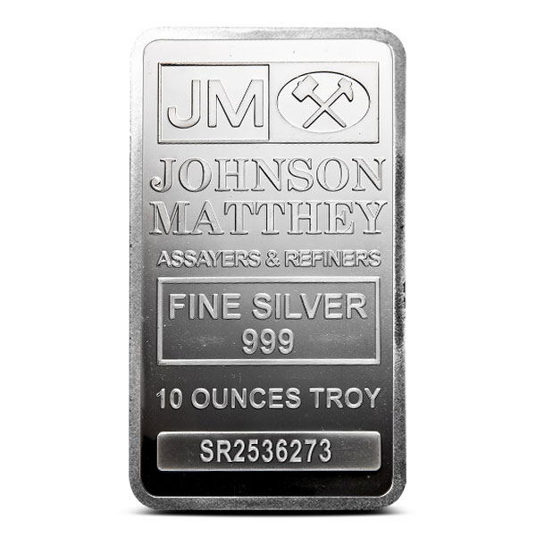 10 oz Silver Bar Secondary Market | Johnson Matthey