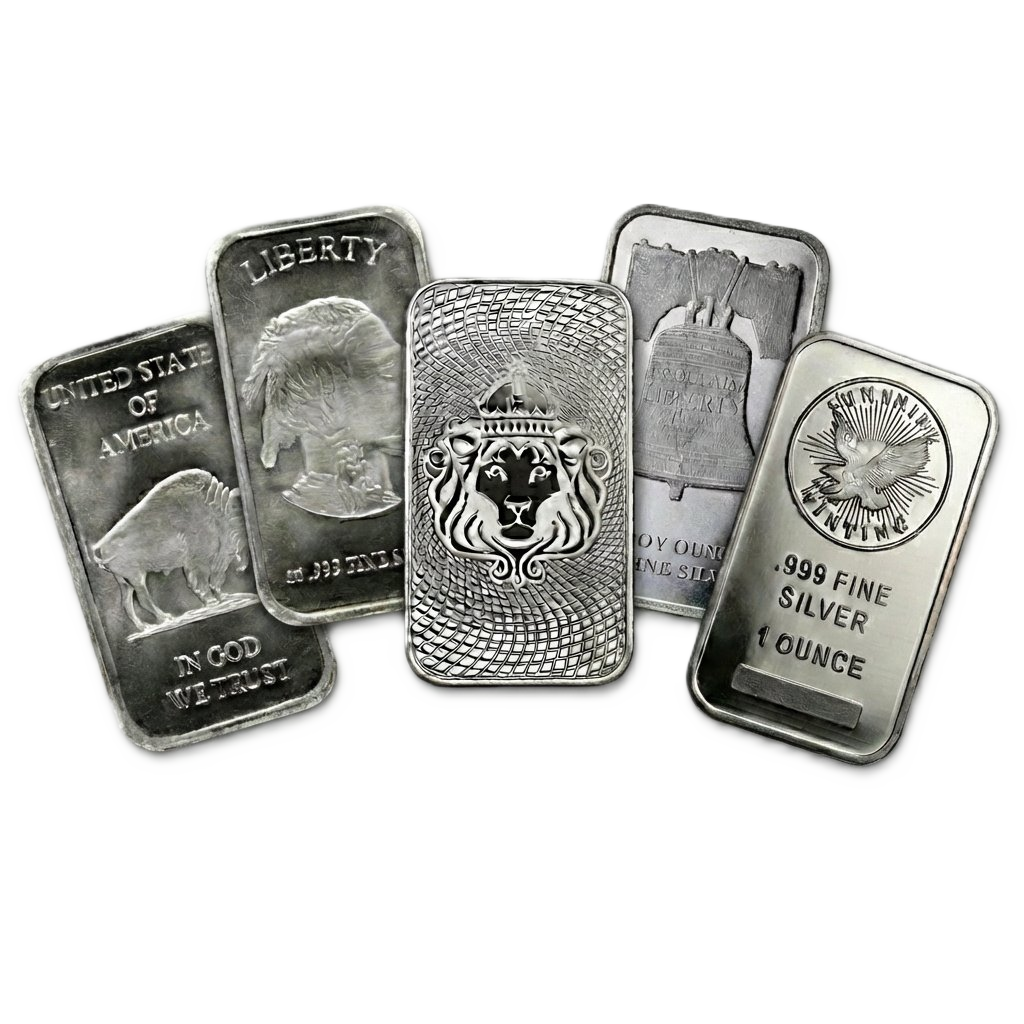 1 oz Generic Silver Bars – Secondary Market, Design Our Choice
