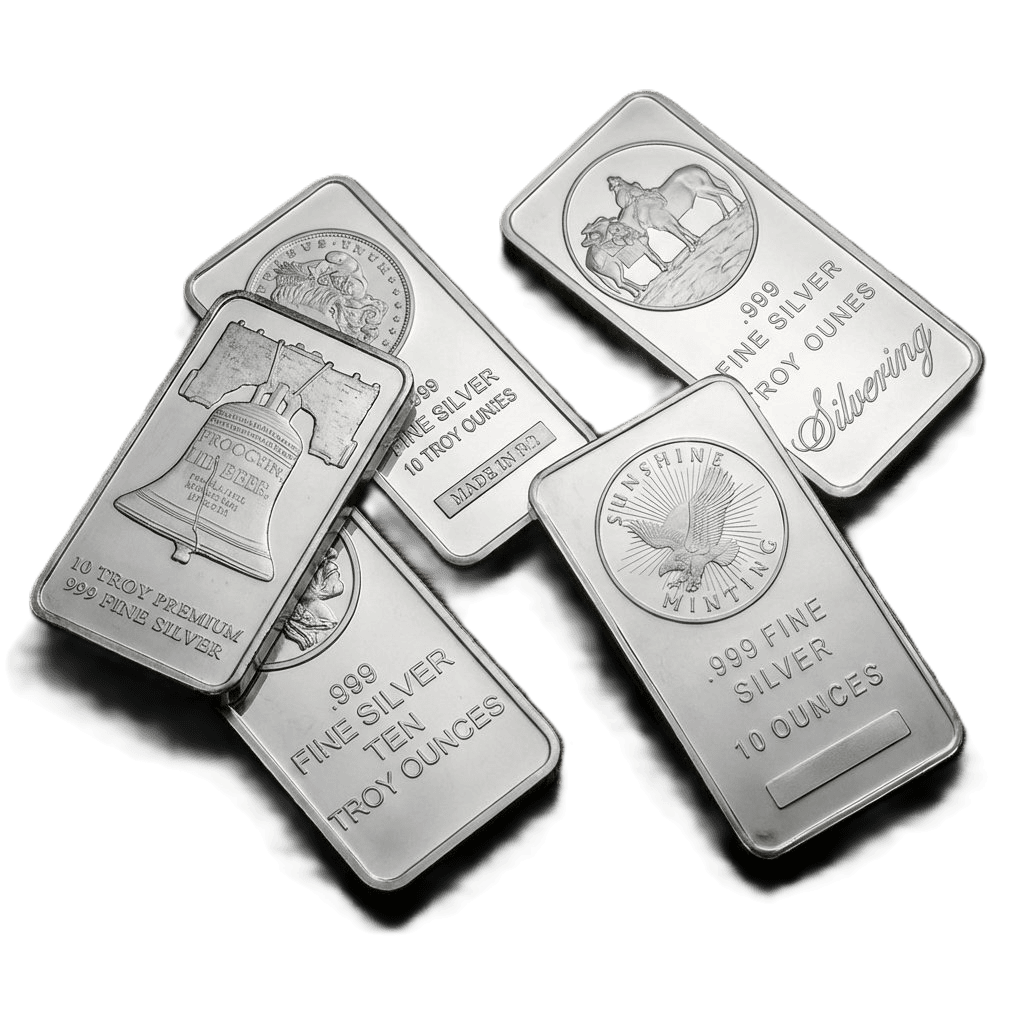 10 oz Generic Silver Bar – Secondary Market, Design Our Choice