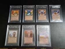Magic the Gathering Antiquities Urza's Land Lot of 7 BGS Graded Cards (8.5 to 9
