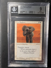 Magic The Gathering War Elephant Dark Arabian Nights Graded BGS 9 MINT