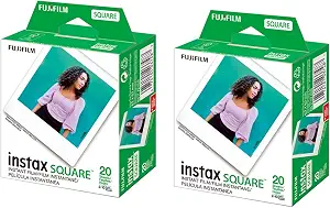 Fujifilm 2 Pack instax Square Instant Color Film, Twin Pack