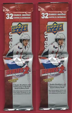 2009-10 NHL Upper Deck Hockey Series 2 Factory Sealed 2 Fat Packs Lot