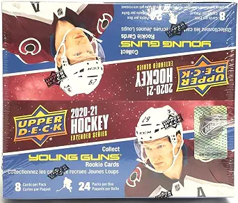 2020/21 Upper Deck Extended Series Retail Box - 24 Packs of 8 Cards - 6 Young Guns Each Box
