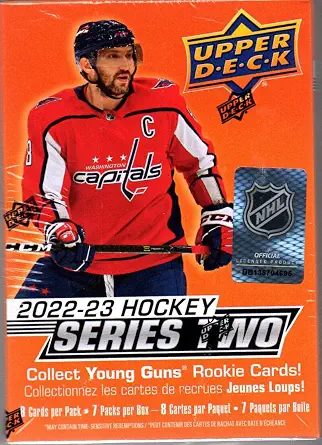 2022-23 NHL Upper Deck Series 2 Hockey Factory Sealed Blaster Box 7 Packs of 8 Cards