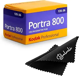 Kodak Portra 800 35mm Film Pack 36exp for 35mm Film Camera Roll Bundle - Kodak Film- Balveli Cloth - 35 mm Film Roll- Camera Film (1)