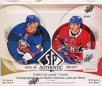 2025/26 Upper Deck SP Authentic Hockey HOBBY box (10 pks/bx)