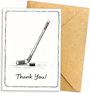 (8x5.3 In) Hockey Thank You Coach Card, Hockey Appreciation Greeting Card 2