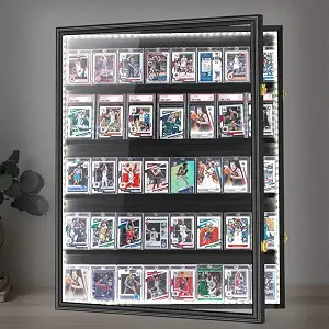 Graded Card Display Case with LED Light, Large Baseball Card Frame