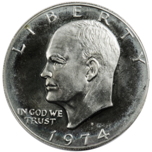 1974-S Proof 40% Silver Ike Eisenhower Dollars Average Circulated $1 Face Value