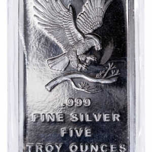 SilverTowne Mint Eagle Design 5 oz Silver Bar GEM BU