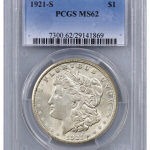 1921-S Morgan Silver Dollar PCGS MS62